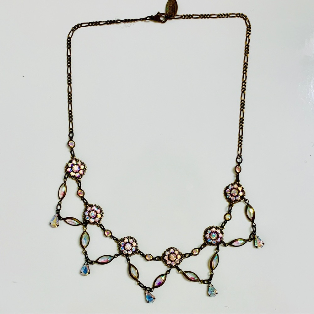 Swarovski crystal flower necklace